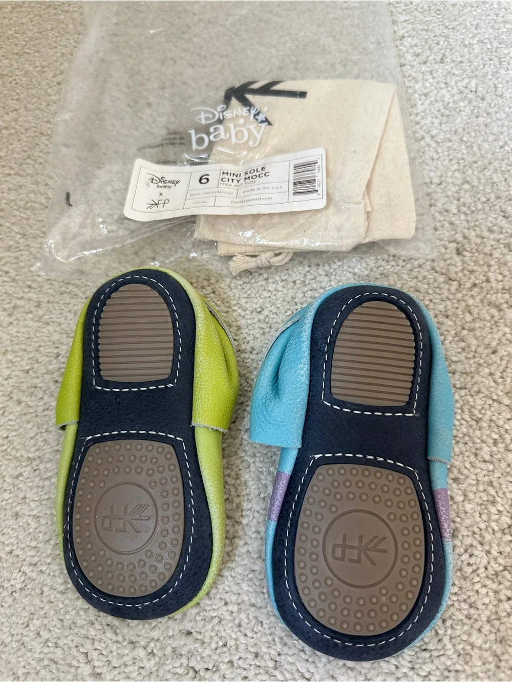 NWT Freshly Picked Disney Monsters, Inc. Inspired Kids Soft-Soled Shoes Size 6